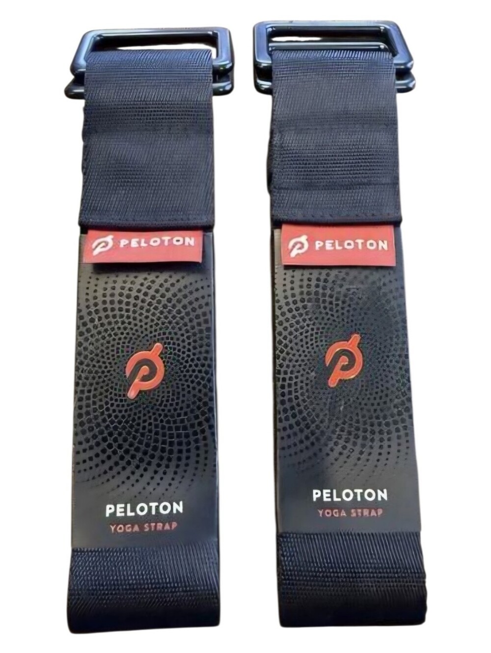 Peloton Black and Red Yoga Strap Pair